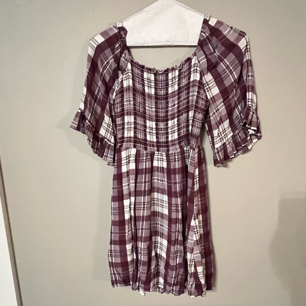 Precious babydoll dress purple and white